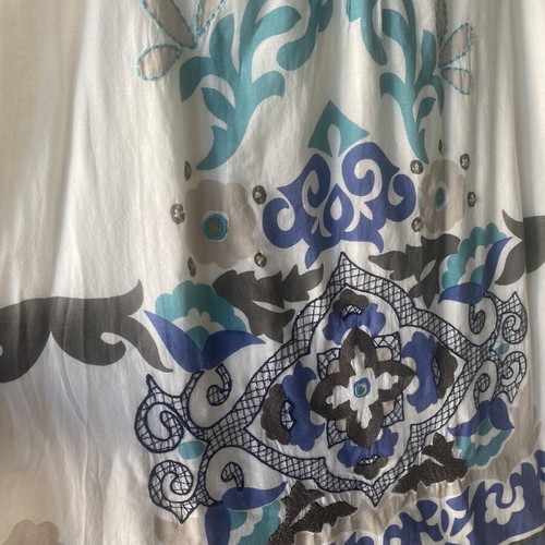 Women's cotton dress white like new with inner slip