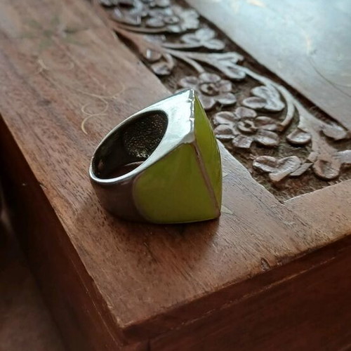 Men's ring used, green