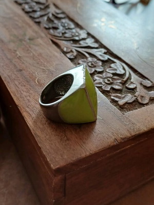Men's ring used, green