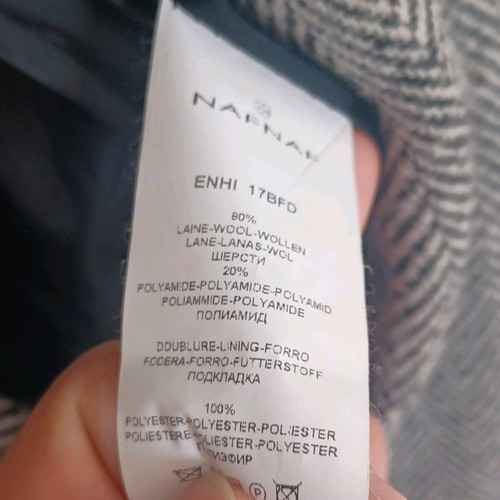 Naf Naf women's coat gray herringbone like new