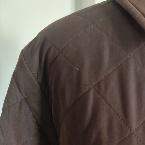 Husky brown coat size S cotton and nylon with cashmere lining like new