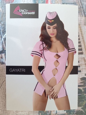 Костюм на стюардеса LivCo Corsetti Fashion розов S