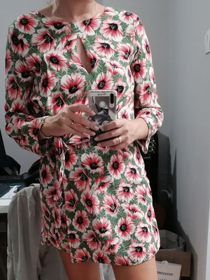 Pepe Jeans floral dress size S new, white and multicolor