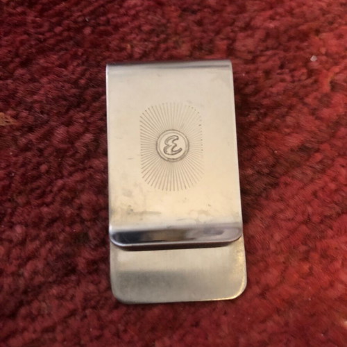 Money clip collectible vintage used, silver, steel