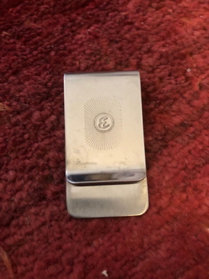 Money clip collectible vintage used, silver, steel