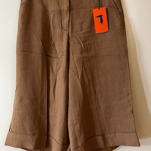 Trussardi Jeans New Pants Size S Beige Brown