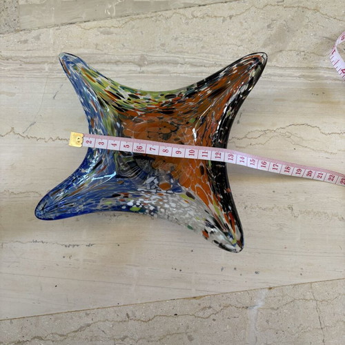 Vintage Murano Style Art Glass Bowl in Excellent Condition