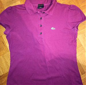 Lacoste γυναικεία πόλο πικέ μπλούζα συλλεκτική νούμερο 42 βιολετί