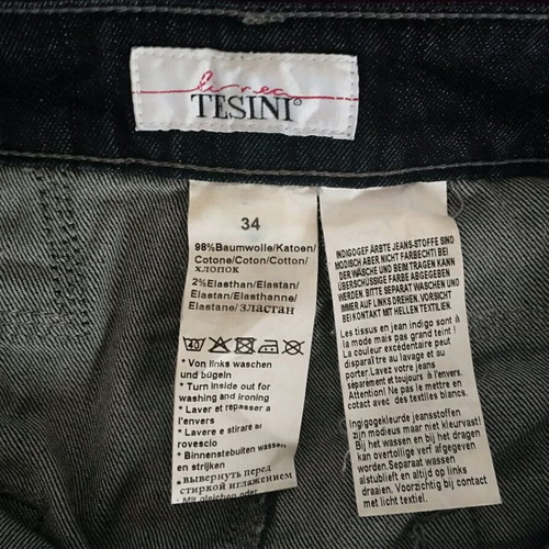 Linea Tesini women's denim skirt size 34 like new, dark blue