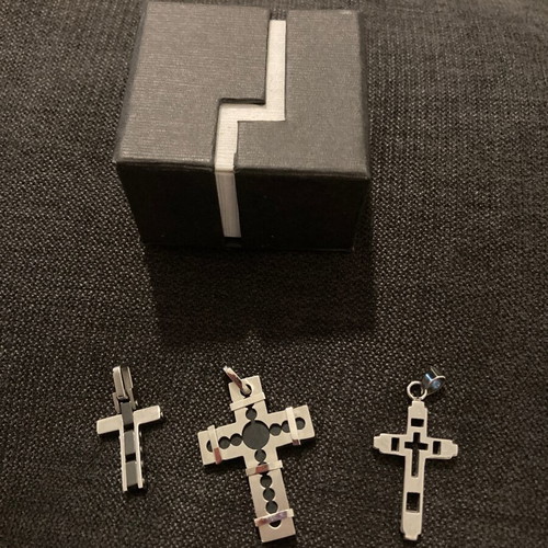 Men's steel crosses 3 pcs new