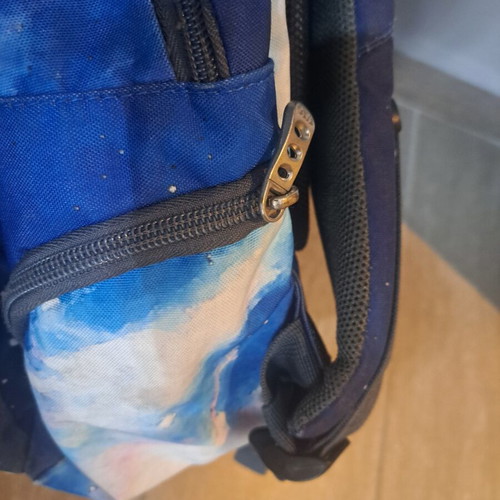 Polo backpack used, blue, good condition with minor wear