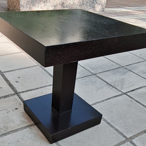 Solid Oak Square Coffee Table, Wenge finish