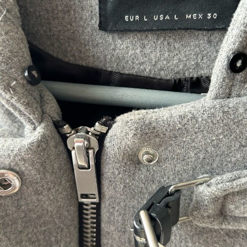Stradivarius hooded coat gray like new size L