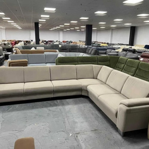 Large cream fabric corner sofa ZE - EM05003 new