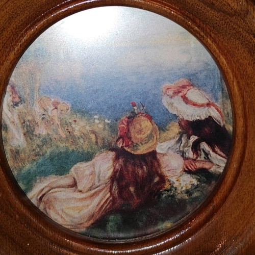 Miniature painting used in wooden frame
