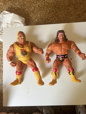 WWF Hulk Hogan and Warrior action figures