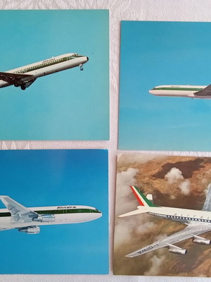 Alitalia 4 καρτ ποστάλ ιστορικός στόλος σαν καινούργιο
