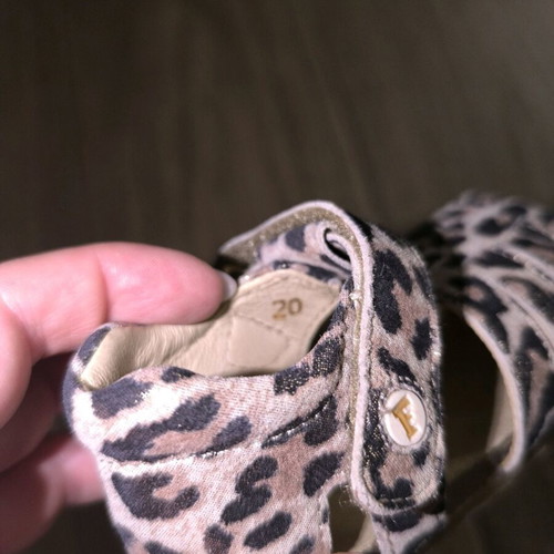 Girls' leopard sandals new with leather insole