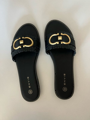 Envie Slippers Size 39 New Black