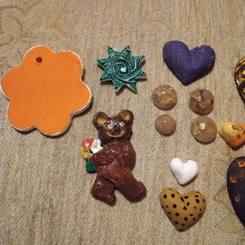 Clay crafts hand painted and glazed, new