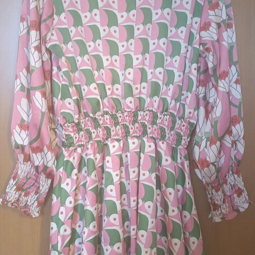 Never On Sunday dress multicolor, like new, satin