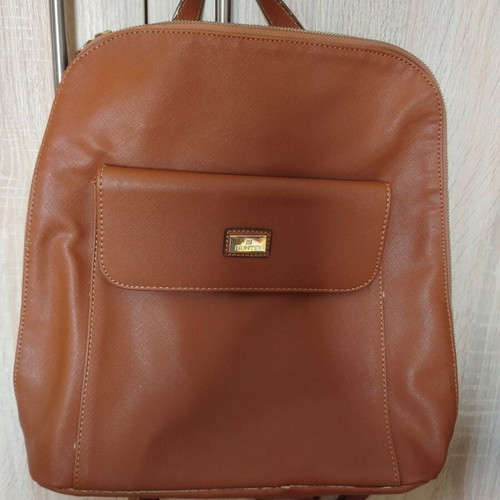 Hunter backpack bag, brown, adjustable straps