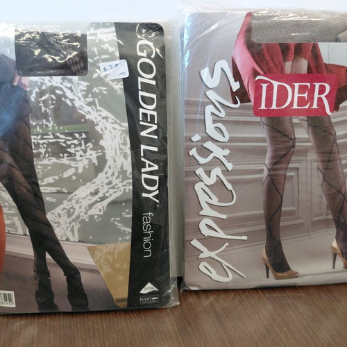 Ider & Golden Lady women's tights No 3, new, beige and brown, pack of 2