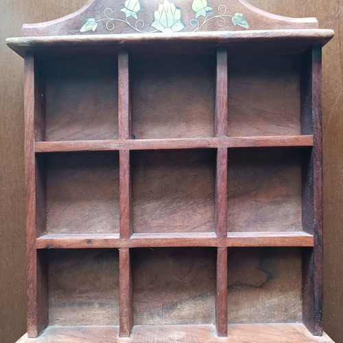 Wooden etagere with 9 compartments like new