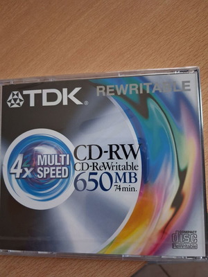 TDK CD-RW 650 MB 74 min 4x multi speed, pack of 5