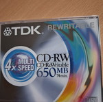 TDK CD-RW 650 MB 74 min 4x multi speed, pack of 5