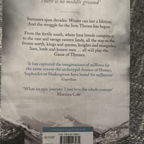 A Game of Thrones book with fake George RR Martin signature new, English