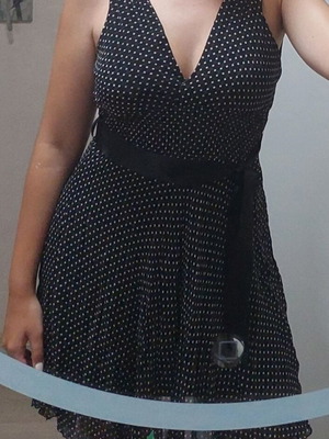 CBN dress like new, black and white, size S