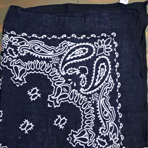 Scarf used, 100% cotton, blue