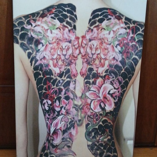 Canvas print The Girl with the Tattoo like new 45x60.5 cm