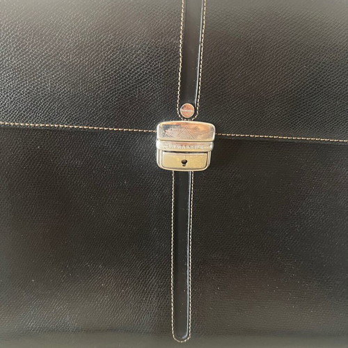Lamarthe leather bag like new, black, with laptop compartment