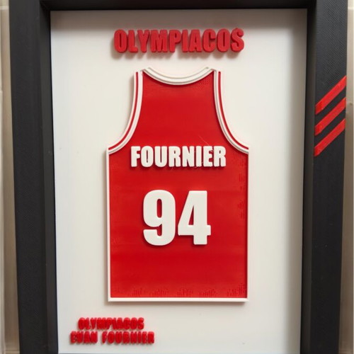 Decorative frame Evan Fournier new, Olympiacos 20cm