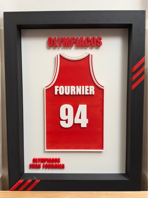 Διακοσμητική κορνίζα Evan Fournier καινούργια, Ολυμπιακός 20cm