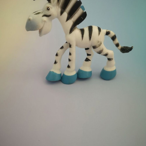 Gosnell Funny Animals rubber smiling zebra figure