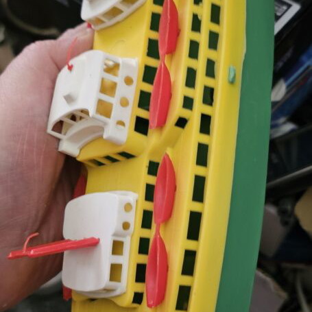 Plastic Cruise Ship Toy used, rare Greek 70s