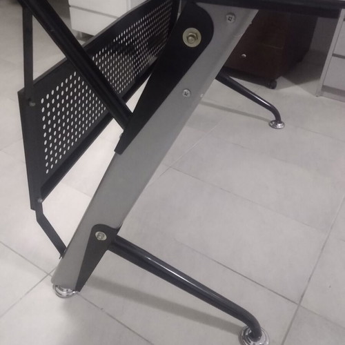 Glass desk used 60x120 cm, metal and glass