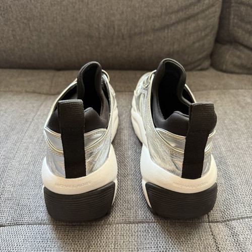 Michael Kors women's sneakers like new, silver and white, size 39