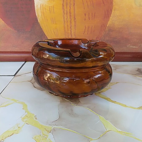 Glass ashtray, decorative