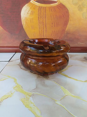 Glass ashtray, decorative