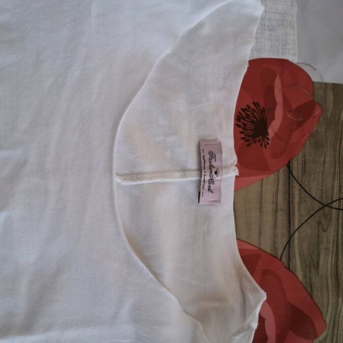 All Star summer blouse used, with pockets, white, size L