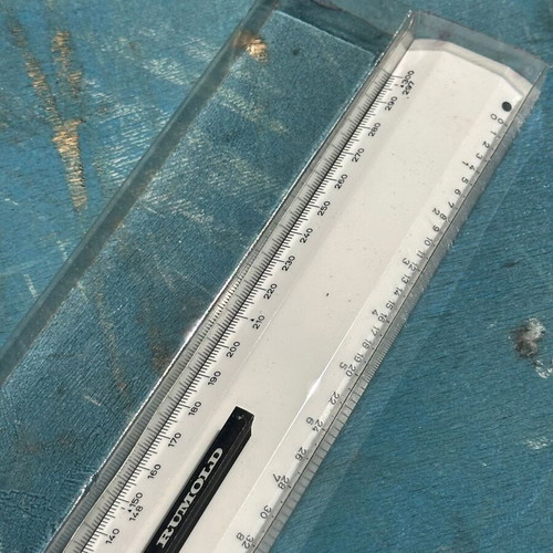 Rumold DINATYP 1430 Vintage Drawing Scale Ruler with Case like new