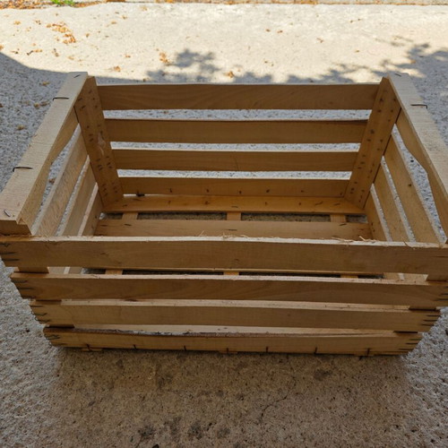 Wooden Fruit Crate new, chestnut wood