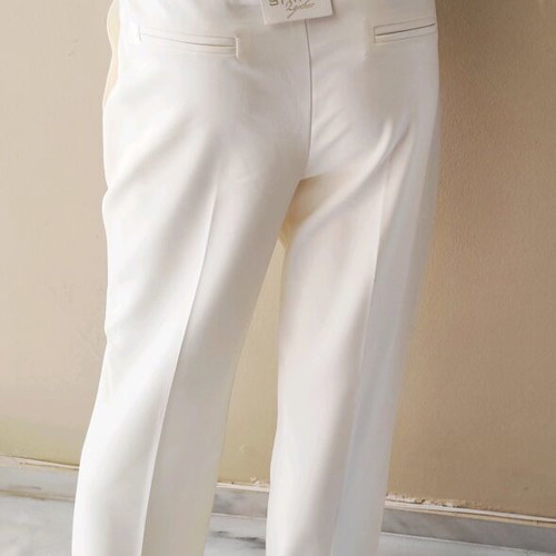 Straight leg pants Shine 2gether new, size M, white and beige