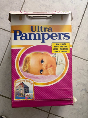 Pampers boxes used, pack of 3, from 1980