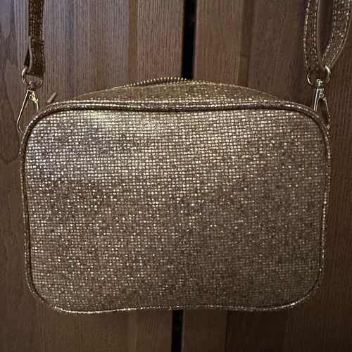 Fornarina crossbody bag like new, gold glitter