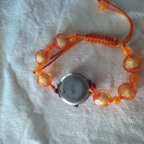 Bracelet watch, orange, women's